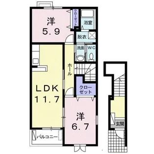 パークサイド【2階】の間取り