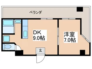 カネサカ第2関口マンション【1階】の間取り