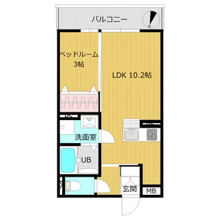 ミライエ・エヌワン【2階】の間取り