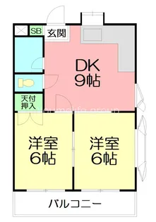 ロイヤルハイツ東海【2階】の間取り