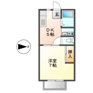 ダンケ タカミヤI【2階】の間取り