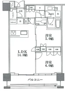 ブリリアザタワー東京八重洲アベニュー【18階】の間取り