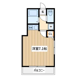 サニーヴィラ国立【1階】の間取り
