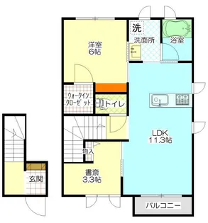 シャーメゾンカーサ【2階】の間取り