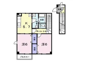 ル・クプルI【2階】の間取り