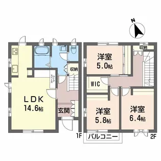 メイプルアライ【1階】の間取り