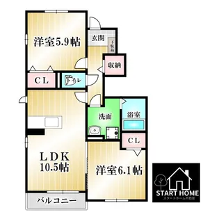 ベネヴォレンテB【1階】の間取り