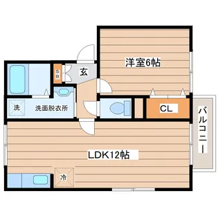 クレセントオサダB【2階】の間取り