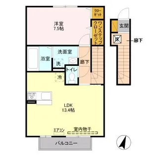ダズリングシー【2階】の間取り