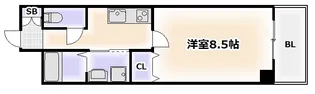 MAPLE夕陽丘【6階】の間取り