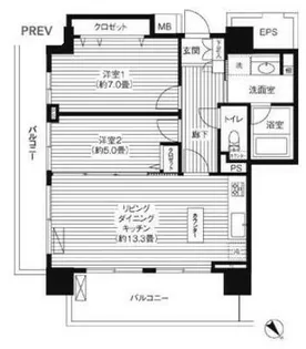 グランピラー高井戸【3階】の間取り