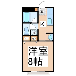 レインボーハイツ【3階】の間取り