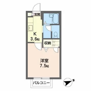 クレール香詩夢【2階】の間取り