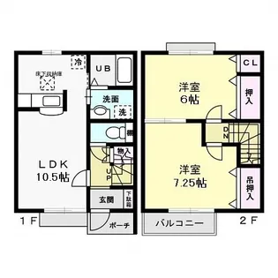 グランリール Bの間取り