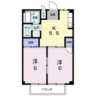 パレスインビレッヂ【2階】の間取り