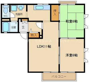 ハイツスバル【2階】の間取り