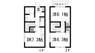 フェリーチェヒルB棟の間取り
