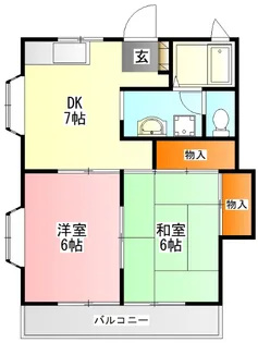 ハイムおおさわ【1階】の間取り