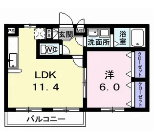 スパツィオ プラシード【2階】の間取り