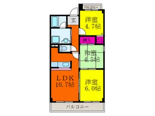 ラ・ペイナタ-ル【1階】の間取り