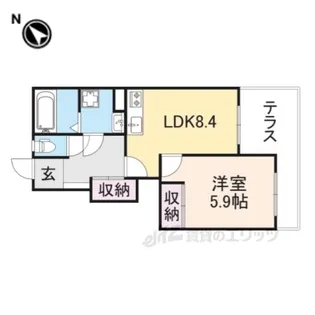 クリスタルビュー2【1階】の間取り