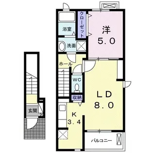ラ マン ル シアン【2階】の間取り