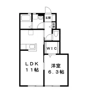 プランドールK【1階】の間取り