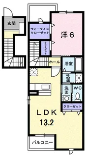 フォーシーズンズA棟【2階】の間取り
