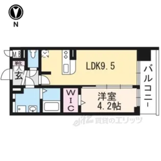 プレサンス京都二条京華【4階】の間取り