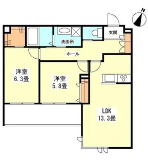 heritage八雲【1階】の間取り