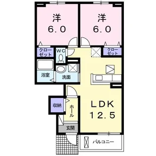ラ・ルーチェ【1階】の間取り