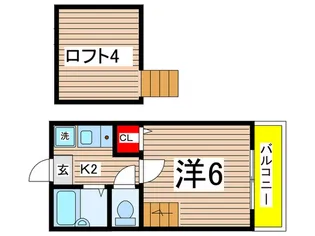 ロフティ-稲田堤【1階】の間取り