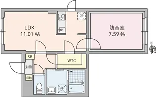 ラシクラス野方【5階】の間取り