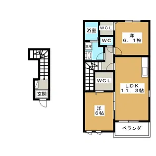 サン ロイヤル【2階】の間取り