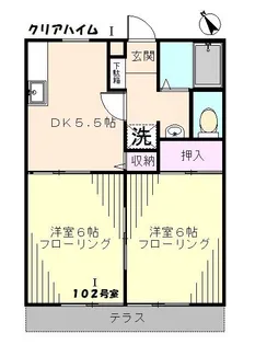 クリアハイムI【1階】の間取り