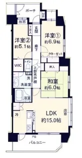 ベルメゾン川越サザンスケープ【10階】の間取り