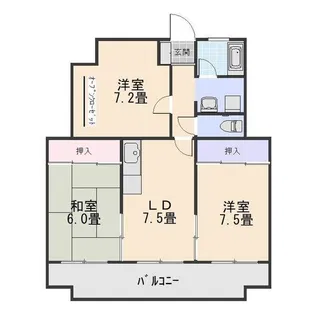 ロイヤルサンコーA棟【1階】の間取り