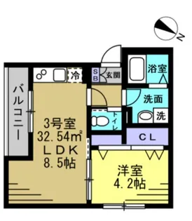 シティエスケイプ行徳【3階】の間取り