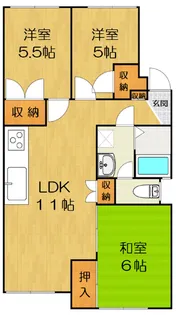 コートポプラ【2階】の間取り