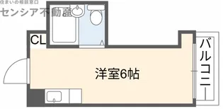 ブルースカイ城東【7階】の間取り