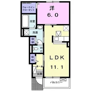 ビリーブ トゥルー【1階】の間取り