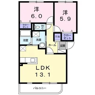ヴィラ・ファイター【1階】の間取り