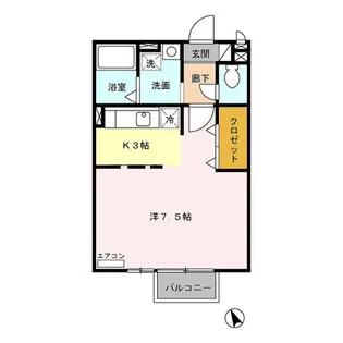 モナリエ三宅【1階】の間取り