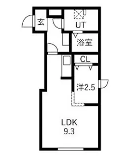 メリディアン中山吉成【1階】の間取り