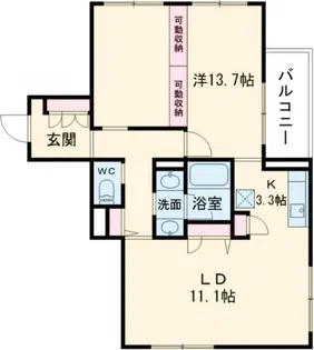 ベレオグランデ風待月【3階】の間取り