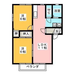ヒルトップ利平治C【1階】の間取り