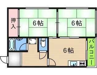 第二眉山マンション【2階】の間取り