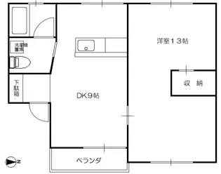 太陽ガーデン110棟【2階】の間取り