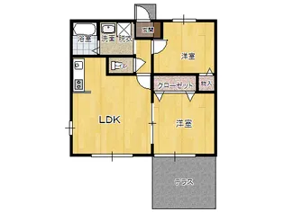 クラスターハイツ【1階】の間取り