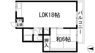 弥栄マンション【1階】の間取り